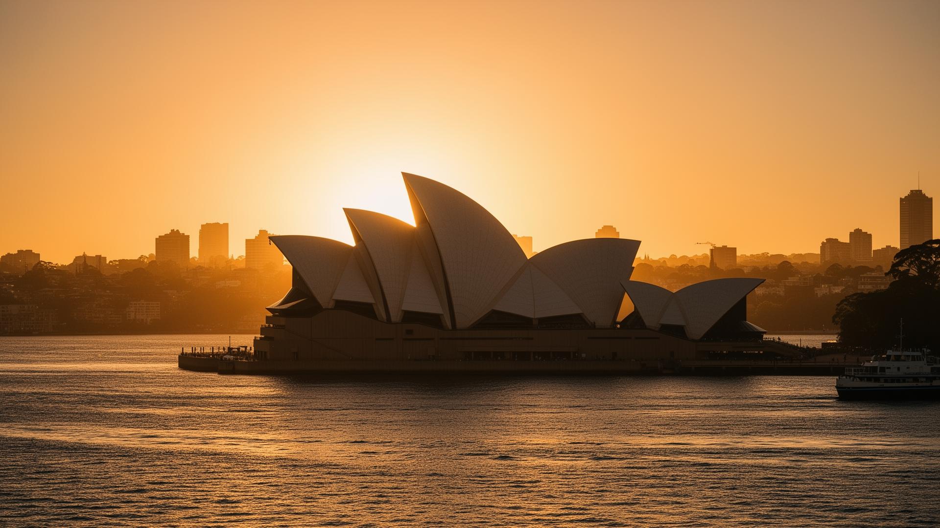 Australia landscape at golden hour