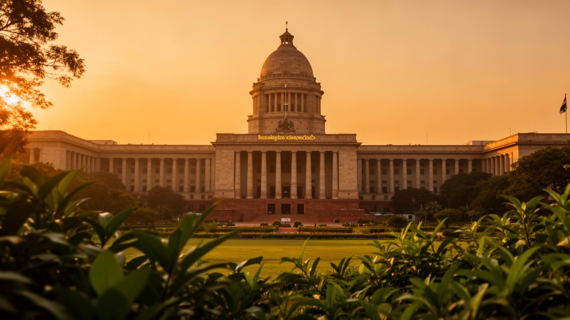 Bangalore cityscape at golden hour