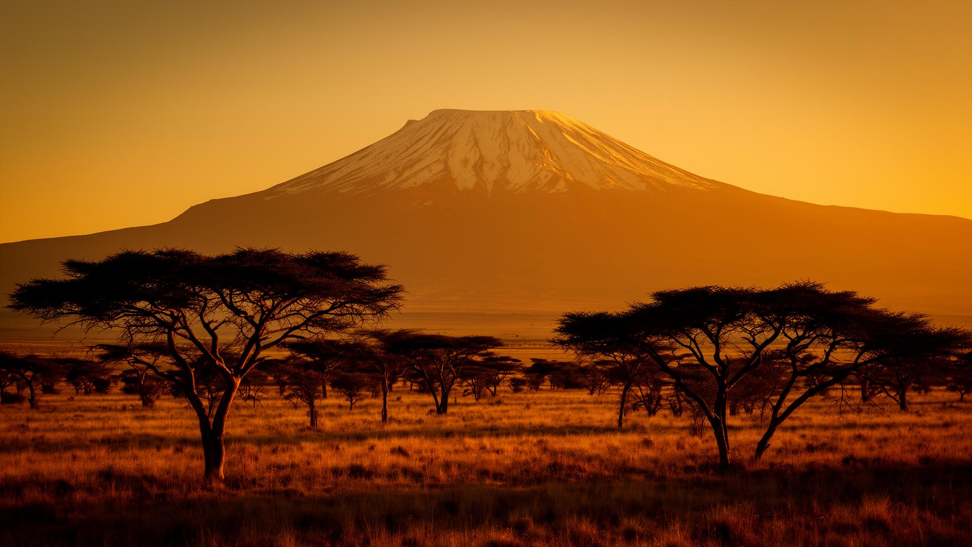 Tanzania landscape at golden hour
