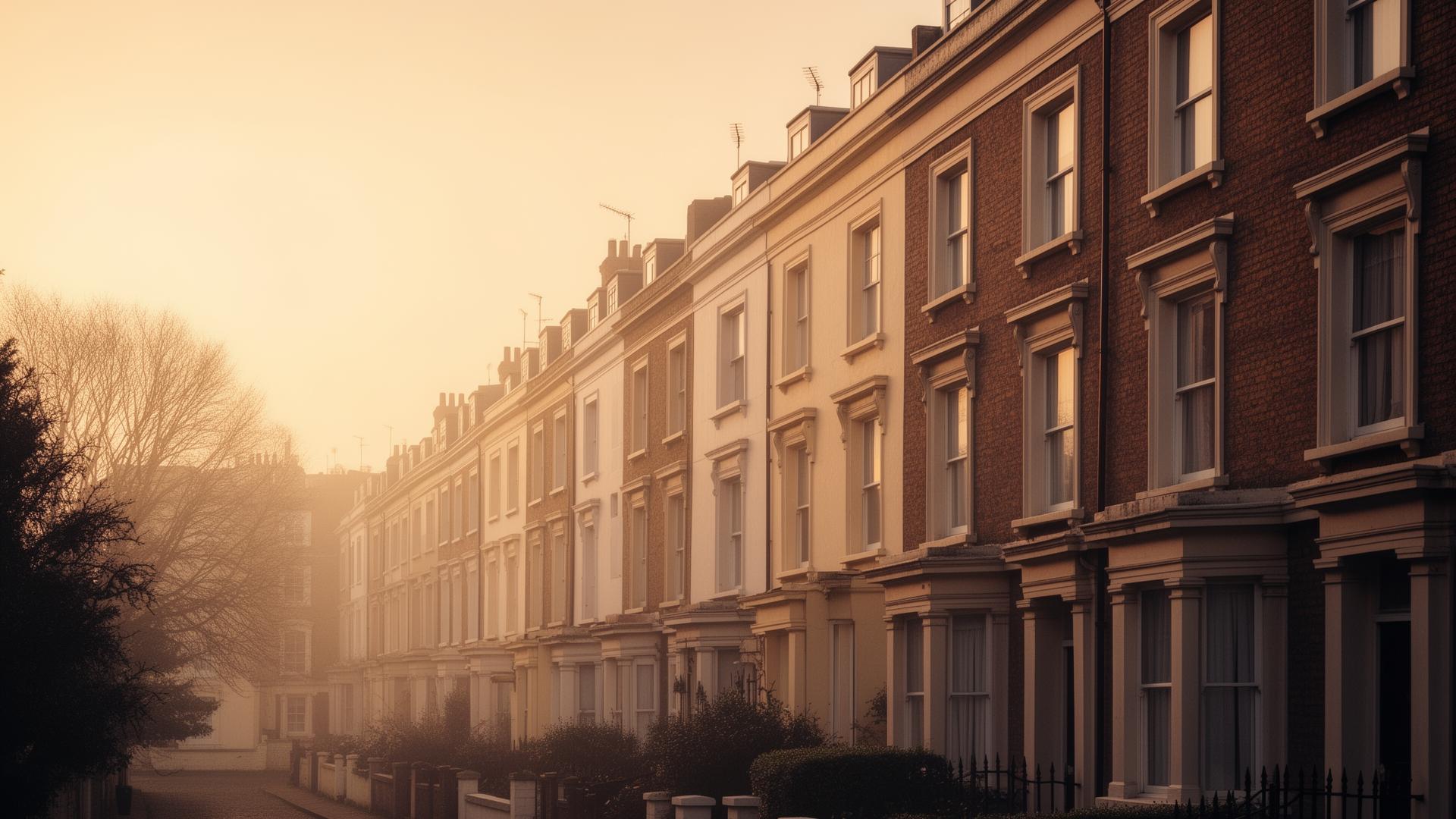 United Kingdom landscape at golden hour