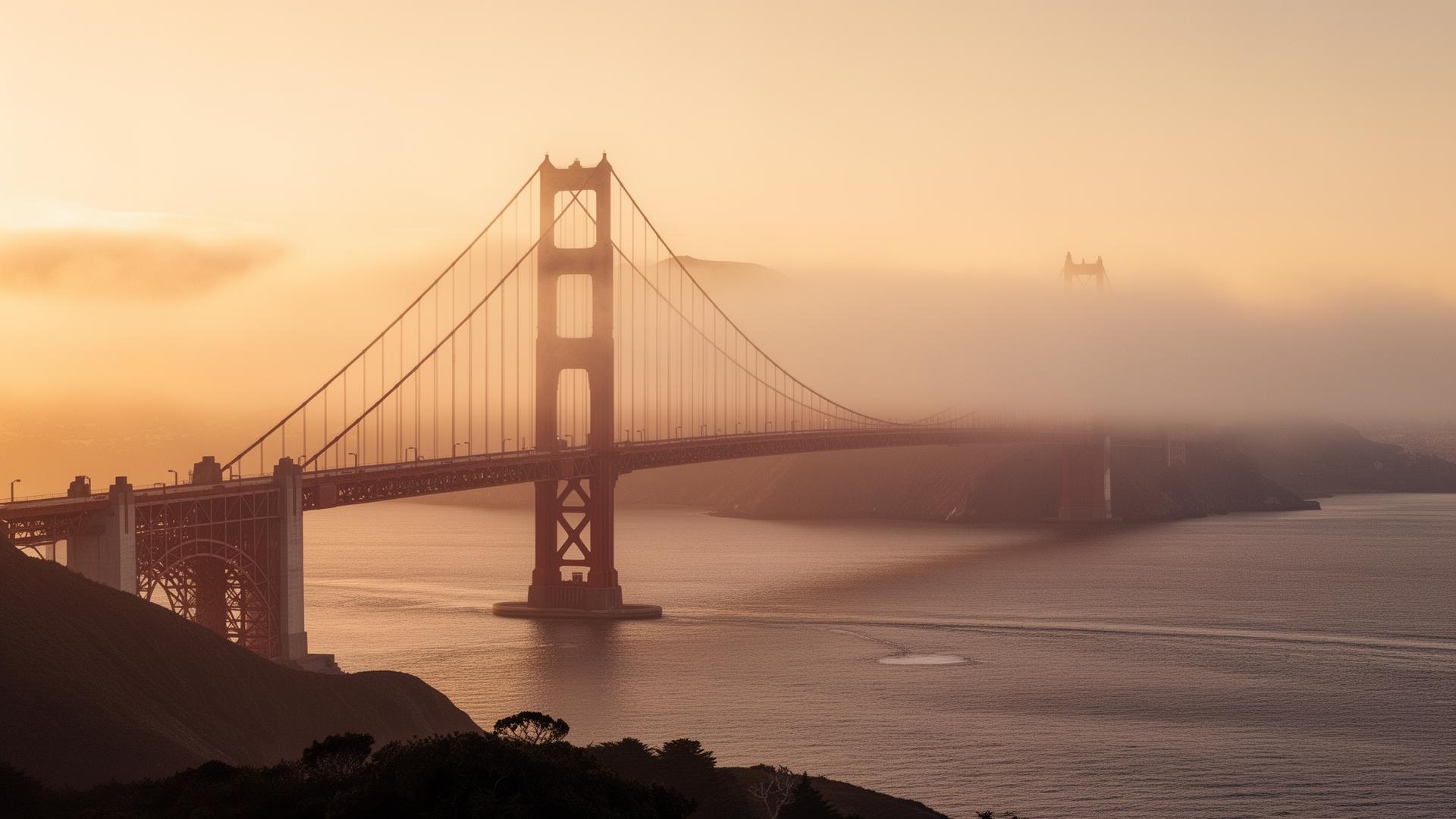 United States of America landscape at golden hour